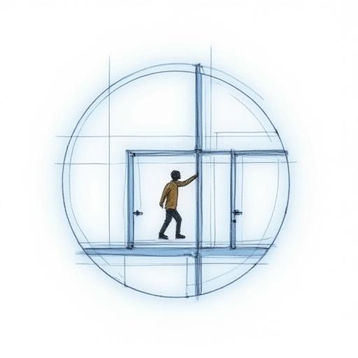 사람의 동선을 고려한 건축 스케치