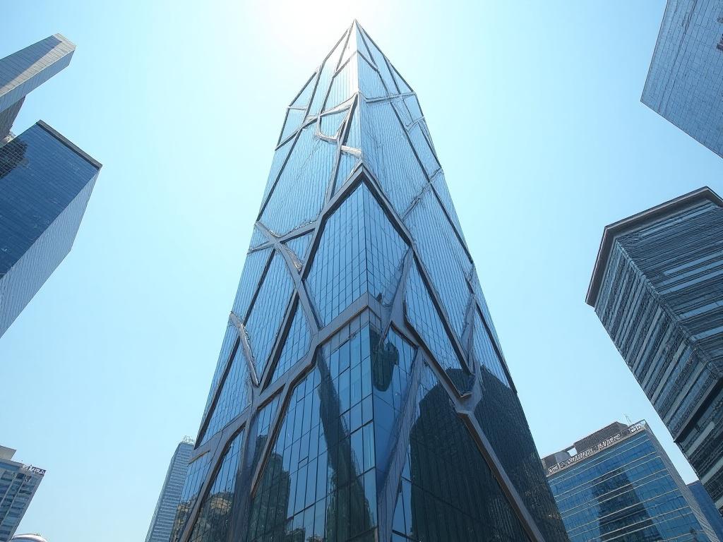 서울 강남에 위치한 현대적인 오피스 빌딩 '더 스퀘어 강남'